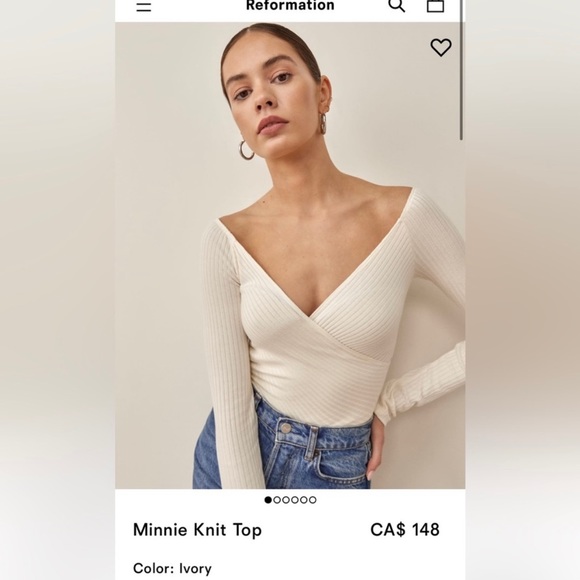 SOLD!!!!!!!!!!!!! Reformation Minnie Knit Top - Picture 3 of 4